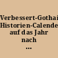 Verbessert-Gothaischer Historien-Calender, auf das Jahr nach Christi Geburt 1777.