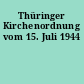 Thüringer Kirchenordnung vom 15. Juli 1944