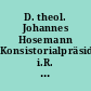 D. theol. Johannes Hosemann Konsistorialpräsident i.R. geb. 3.6.1881 gest. 1.9.1947 : Ein Nachruf