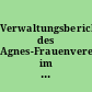 Verwaltungsbericht des Agnes-Frauenvereins im Herzogtum Sachsen-Altenburg