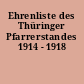 Ehrenliste des Thüringer Pfarrerstandes 1914 - 1918