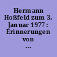 Hermann Hoßfeld zum 3. Januar 1977 : Erinnerungen von Thüringer Freunden