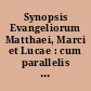 Synopsis Evangeliorum Matthaei, Marci et Lucae : cum parallelis Ioannis pericopis