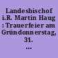 Landesbischof i.R. Martin Haug : Trauerfeier am Gründonnerstag, 31. März 1983 in der Stadtkirche Freudenstadt