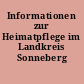 Informationen zur Heimatpflege im Landkreis Sonneberg