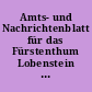 Amts- und Nachrichtenblatt für das Fürstenthum Lobenstein und Ebersdorf