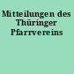 Mitteilungen des Thüringer Pfarrvereins