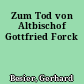 Zum Tod von Altbischof Gottfried Forck