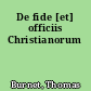 De fide [et] officiis Christianorum