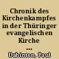 Chronik des Kirchenkampfes in der Thüringer evangelischen Kirche 1933 - 1945