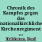 Chronik des Kampfes gegen das nationalkirchliche Kirchenregiment in der Thüringer Kirche 1933-1945
