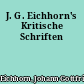 J. G. Eichhorn's Kritische Schriften