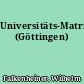 Universitäts-Matrikeln (Göttingen)