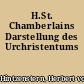 H.St. Chamberlains Darstellung des Urchristentums