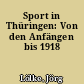 Sport in Thüringen: Von den Anfängen bis 1918