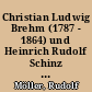 Christian Ludwig Brehm (1787 - 1864) und Heinrich Rudolf Schinz (1777 - 1861) : zur Analyse ihres Verhältnisses zueinander