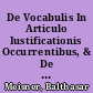 De Vocabulis In Articulo Iustificationis Occurrentibus, & De Illius Causa Eficiente, Impellente & Meritoria