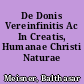 De Donis Vereinfinitis Ac In Creatis, Humanae Christi Naturae