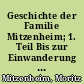 Geschichte der Familie Mitzenheim; 1. Teil Bis zur Einwanderung in Thüringen