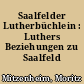 Saalfelder Lutherbüchlein : Luthers Beziehungen zu Saalfeld
