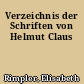 Verzeichnis der Schriften von Helmut Claus