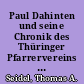 Paul Dahinten und seine Chronik des Thüringer Pfarrervereins : historische Anmerkungen zu einem liberalen Theologen