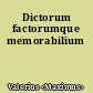 Dictorum factorumque memorabilium