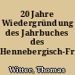 20 Jahre Wiedergründung des Jahrbuches des Hennebergisch-Fränkischen Geschichtsvereins